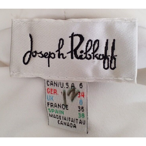 Joseph Ribkoff White 3/4 Sleeve Scoop Neck Stretch Top Size 6 - Picture 5 of 7